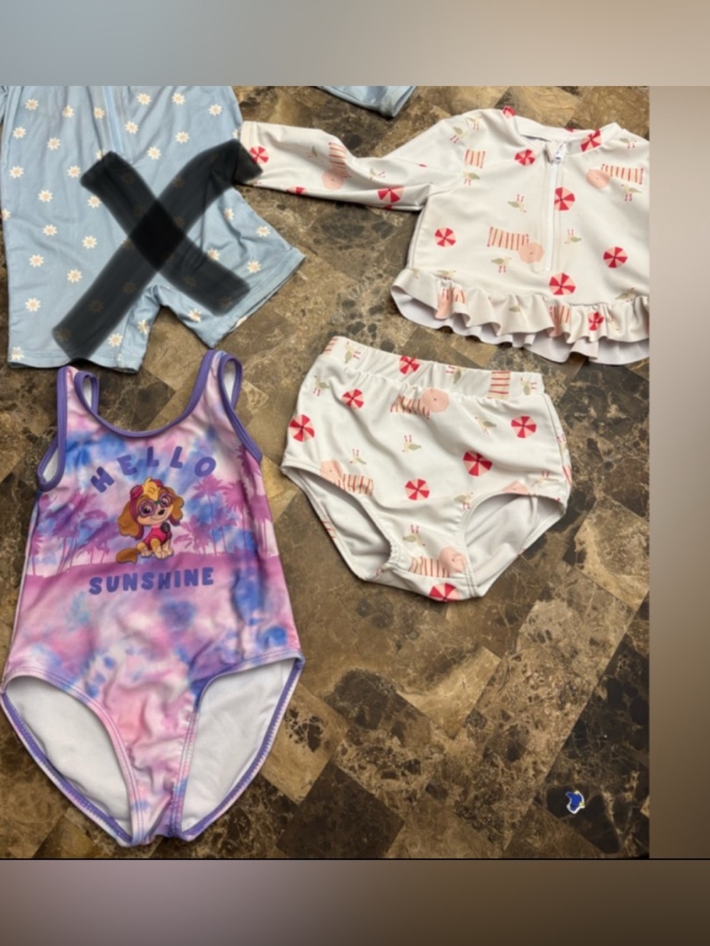 Nickelodeon- little earthling Bundles of 2 swimwear 24 months